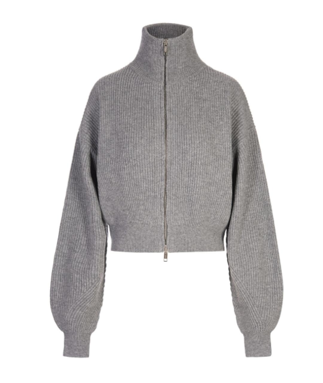 SPORTMAX Серый шерстяной джемпер / свитер, фото 7