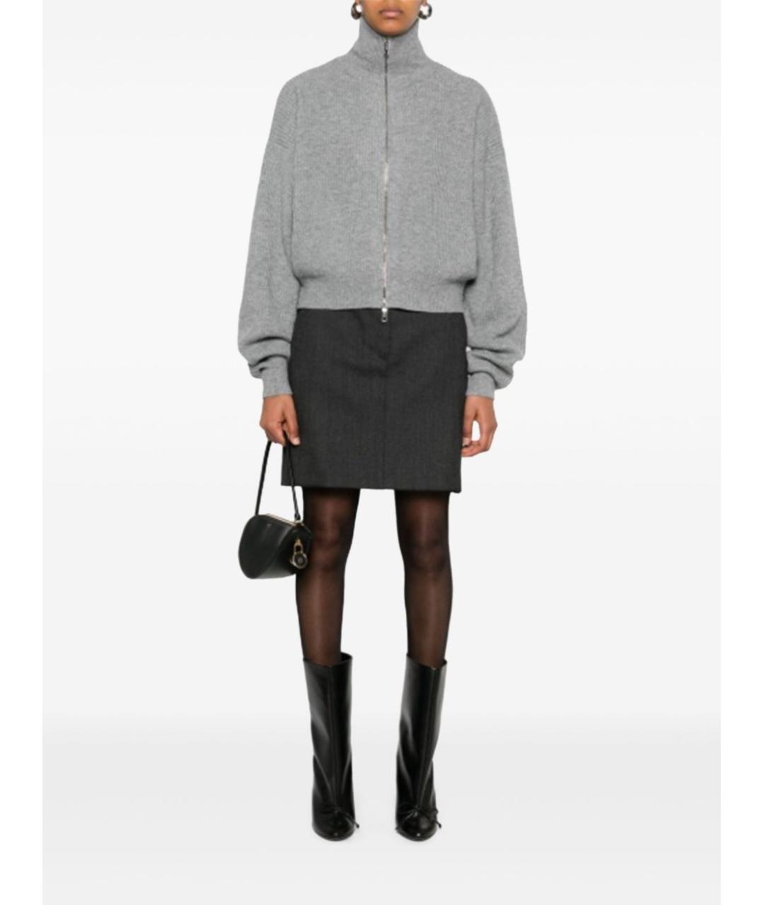 SPORTMAX Серый шерстяной джемпер / свитер, фото 5