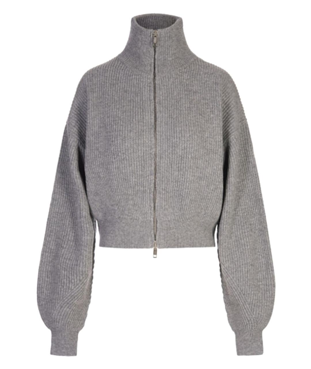 SPORTMAX Серый шерстяной джемпер / свитер, фото 6