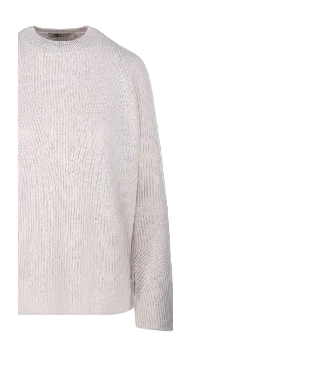 'S MAX MARA Белый хлопковый джемпер / свитер, фото 3