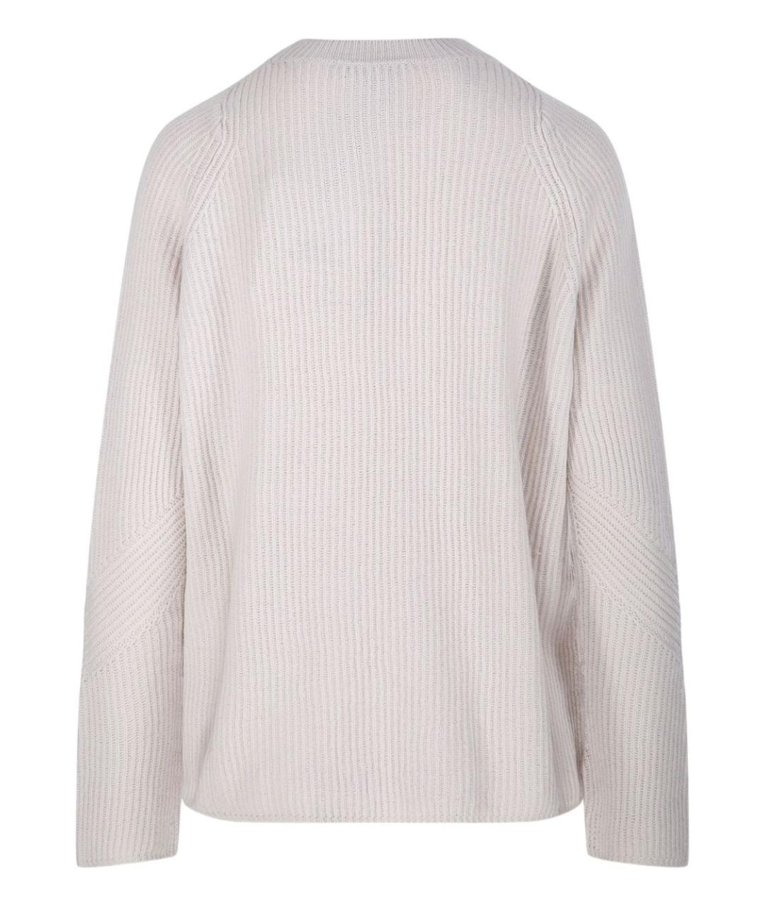 'S MAX MARA Белый хлопковый джемпер / свитер, фото 4