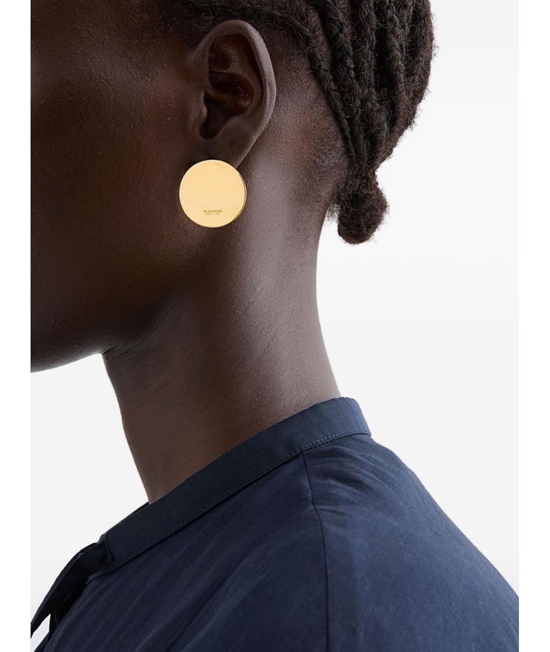 JIL SANDER Золотые серьги, фото 3
