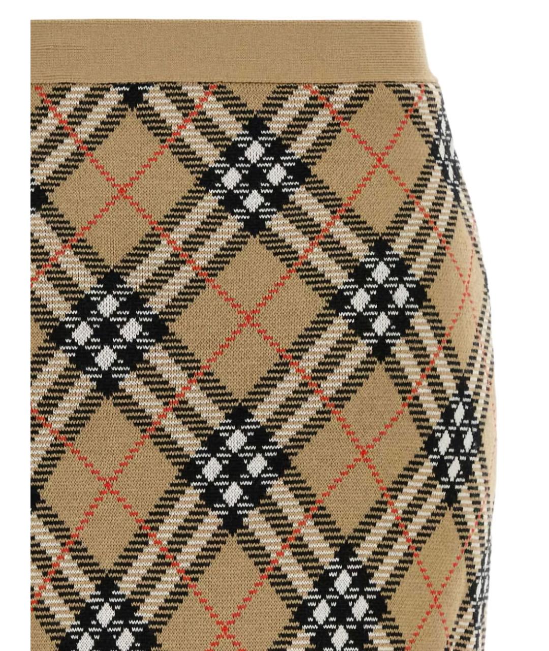 BURBERRY Бежевая юбка миди, фото 2