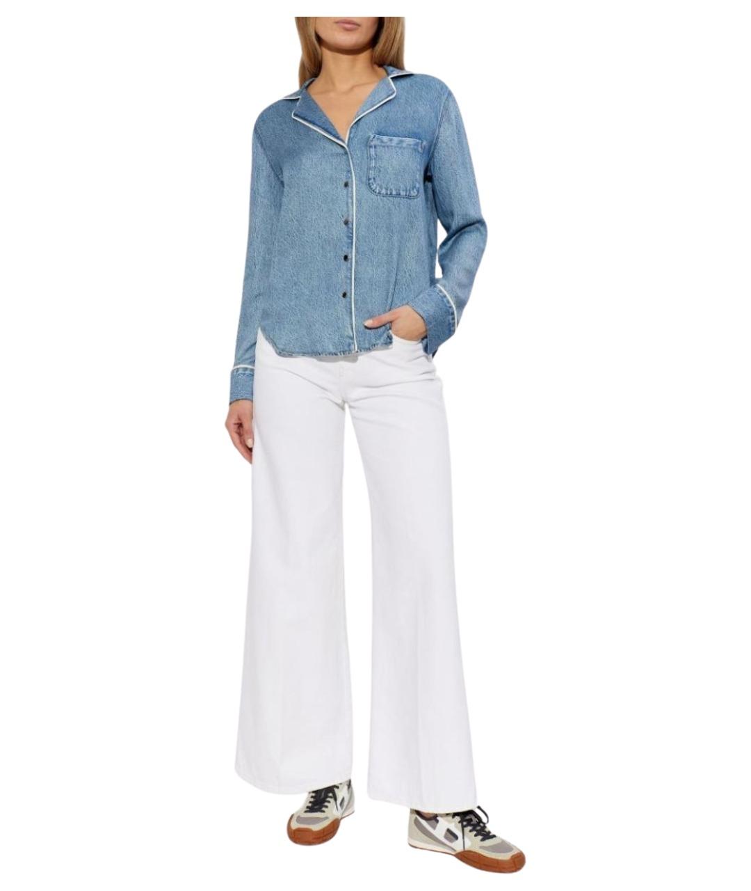 DIESEL Белые хлопковые прямые джинсы, фото 4