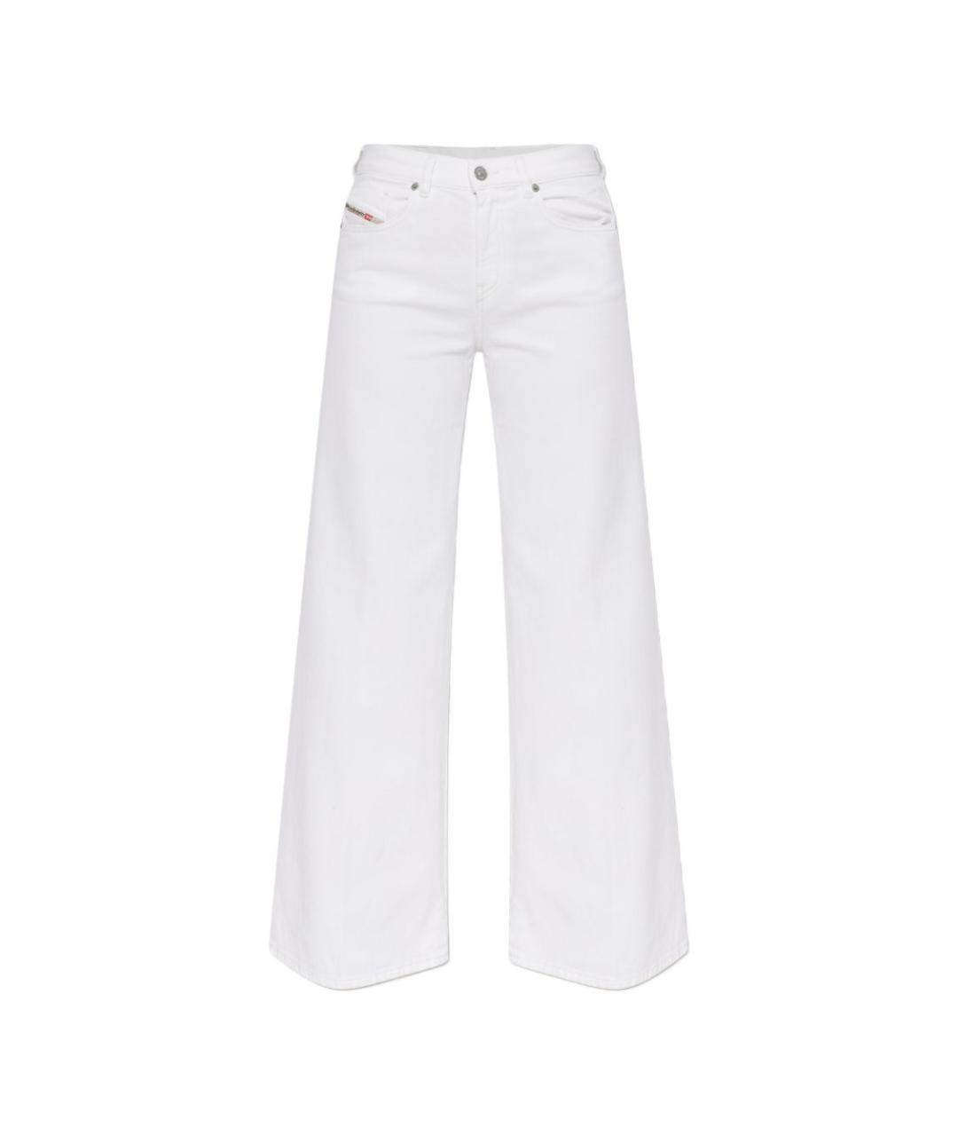 DIESEL Белые хлопковые прямые джинсы, фото 1