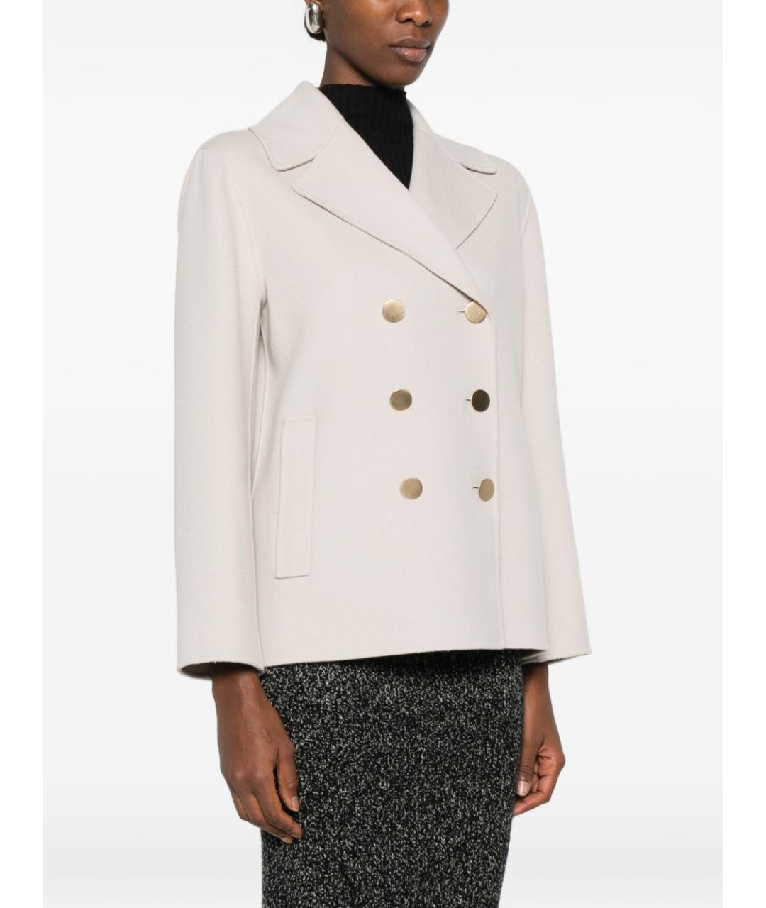 'S MAX MARA Бежевый шерстяной жакет/пиджак, фото 4