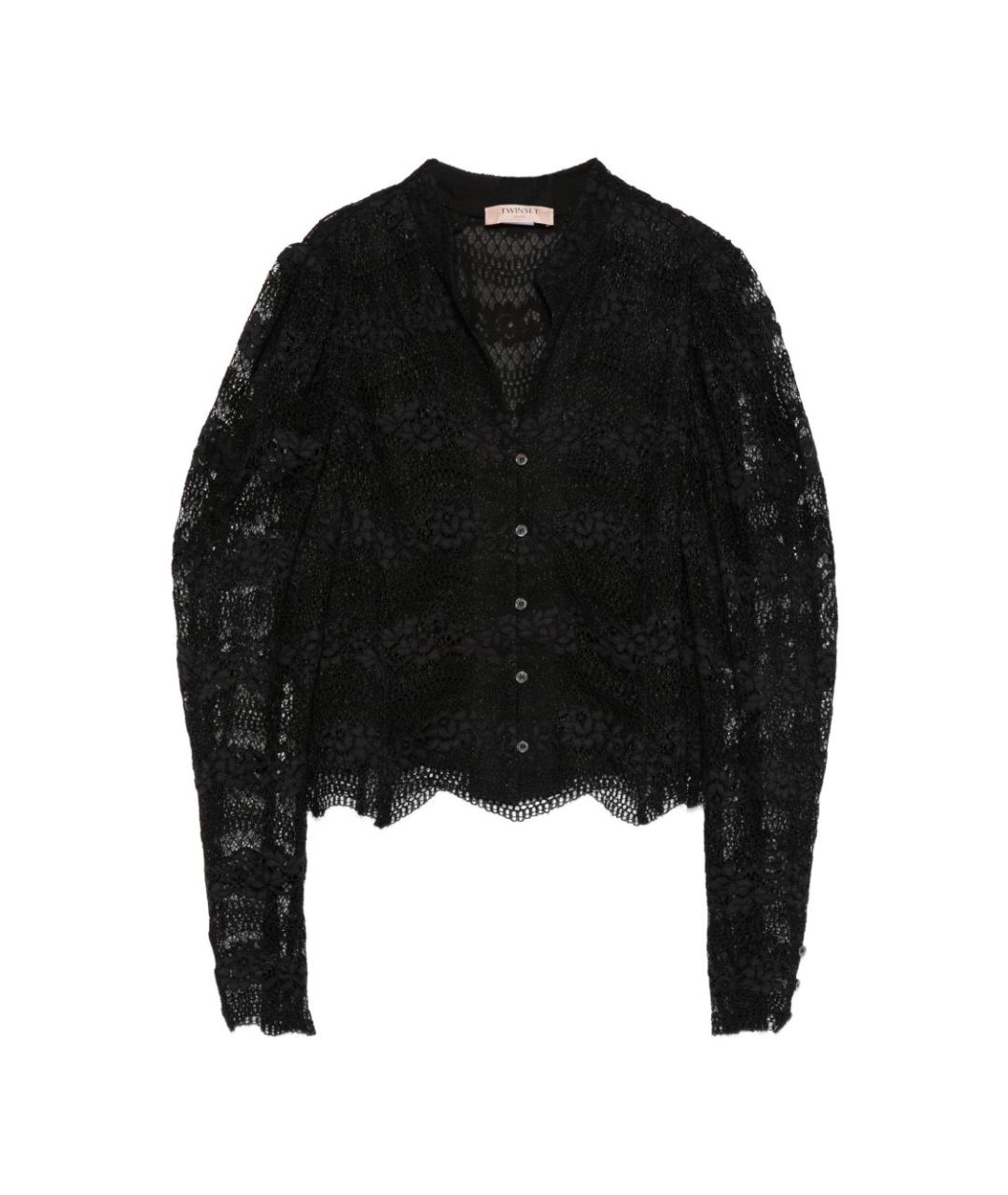 TWIN-SET Черная вискозная блузы, фото 1
