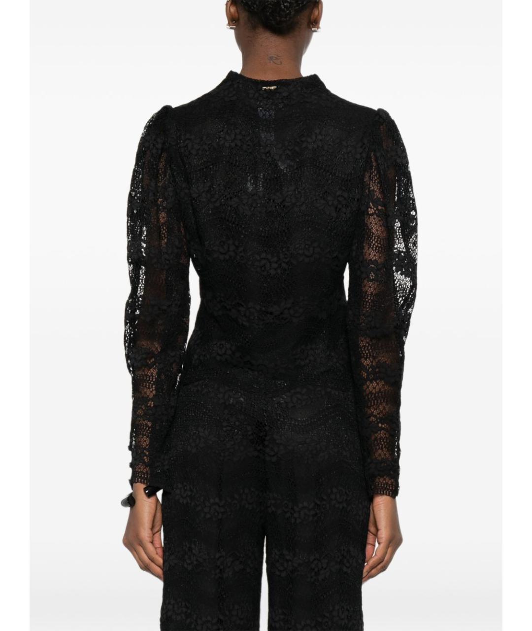 TWIN-SET Черная вискозная блузы, фото 5