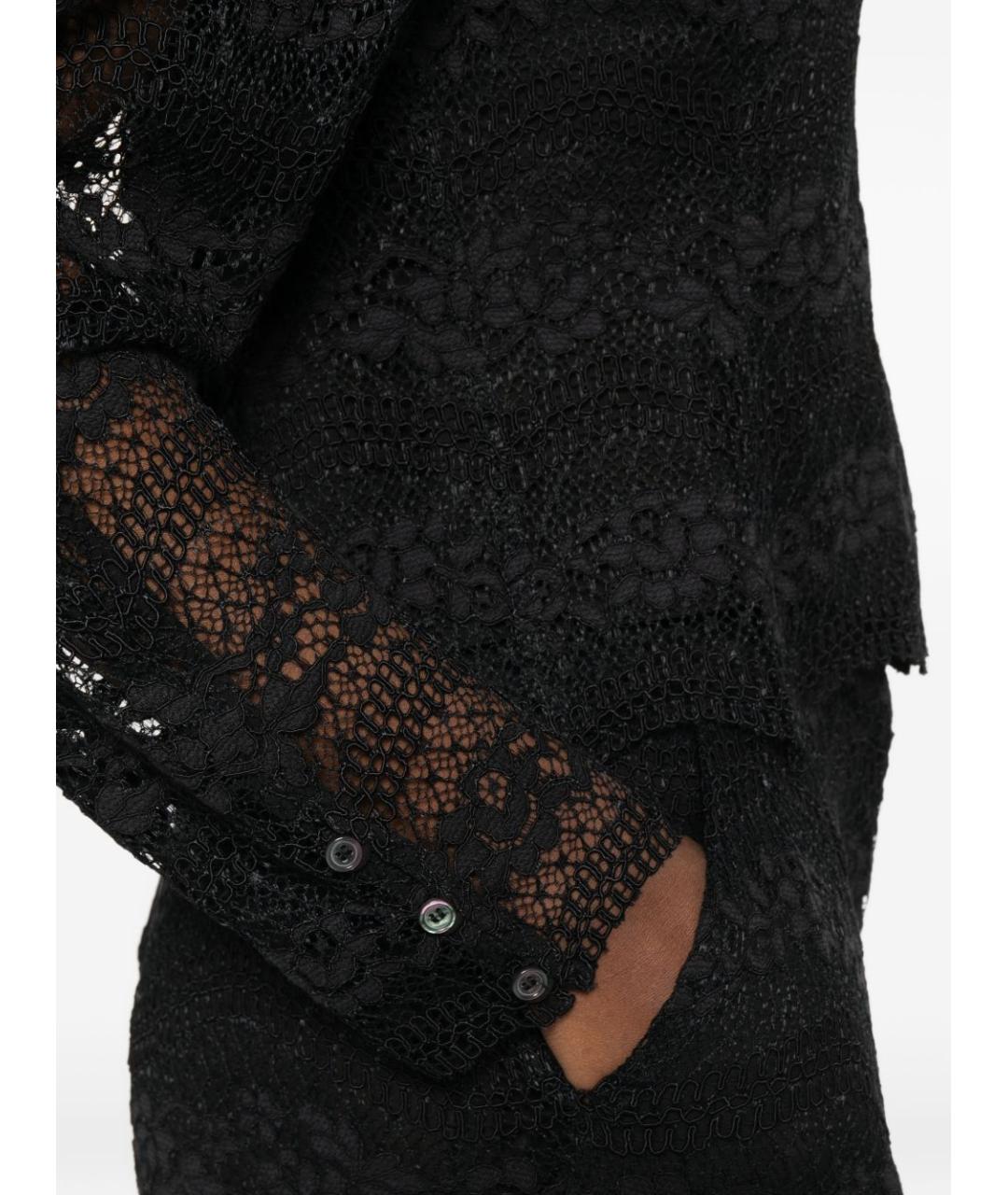 TWIN-SET Черная вискозная блузы, фото 2