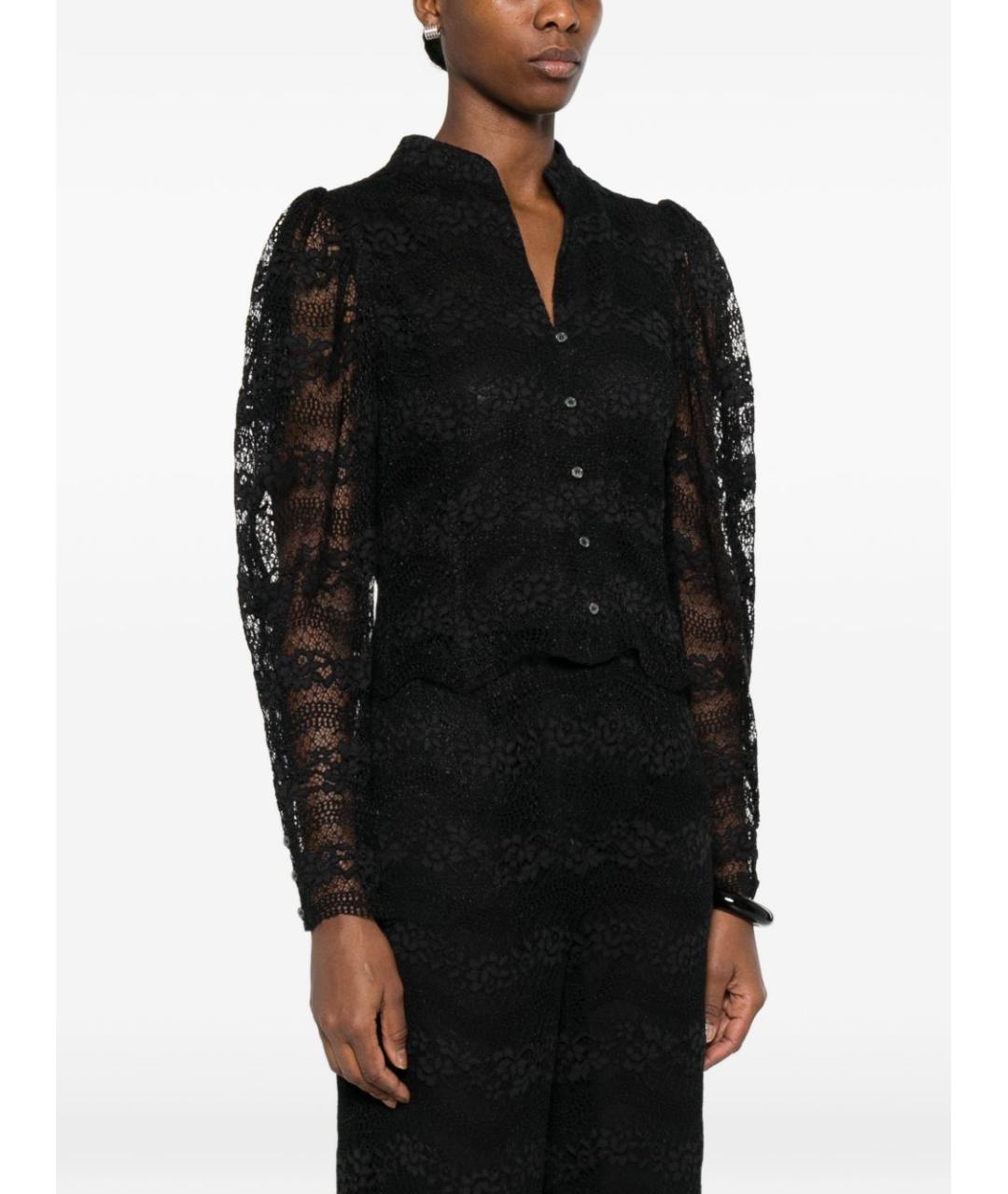 TWIN-SET Черная вискозная блузы, фото 3