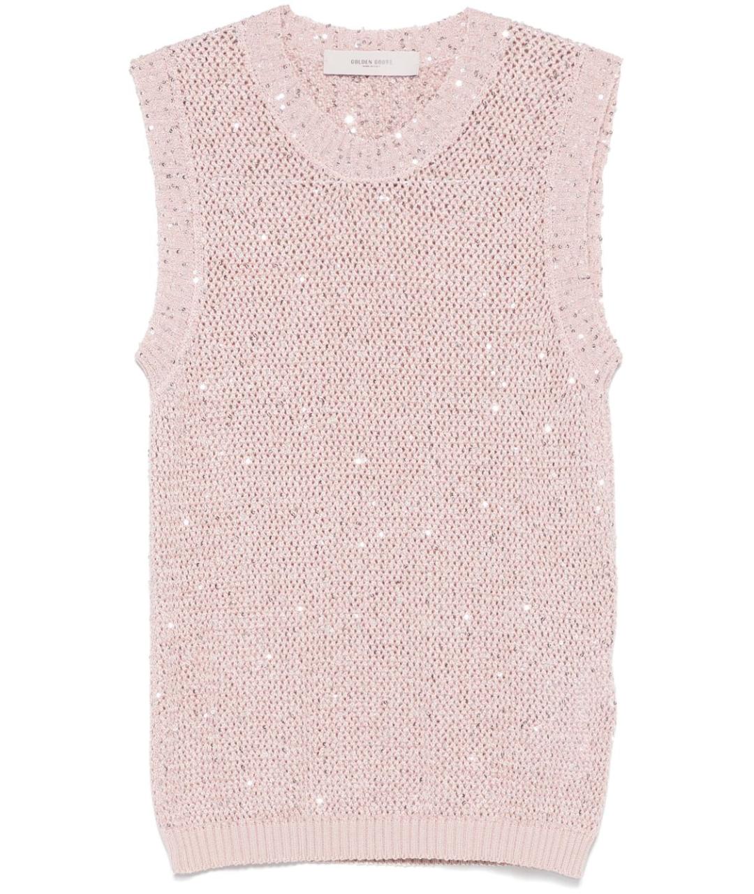 GOLDEN GOOSE DELUXE BRAND Розовая майка, фото 1