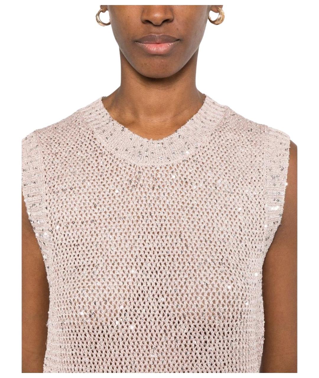 GOLDEN GOOSE DELUXE BRAND Розовая майка, фото 2