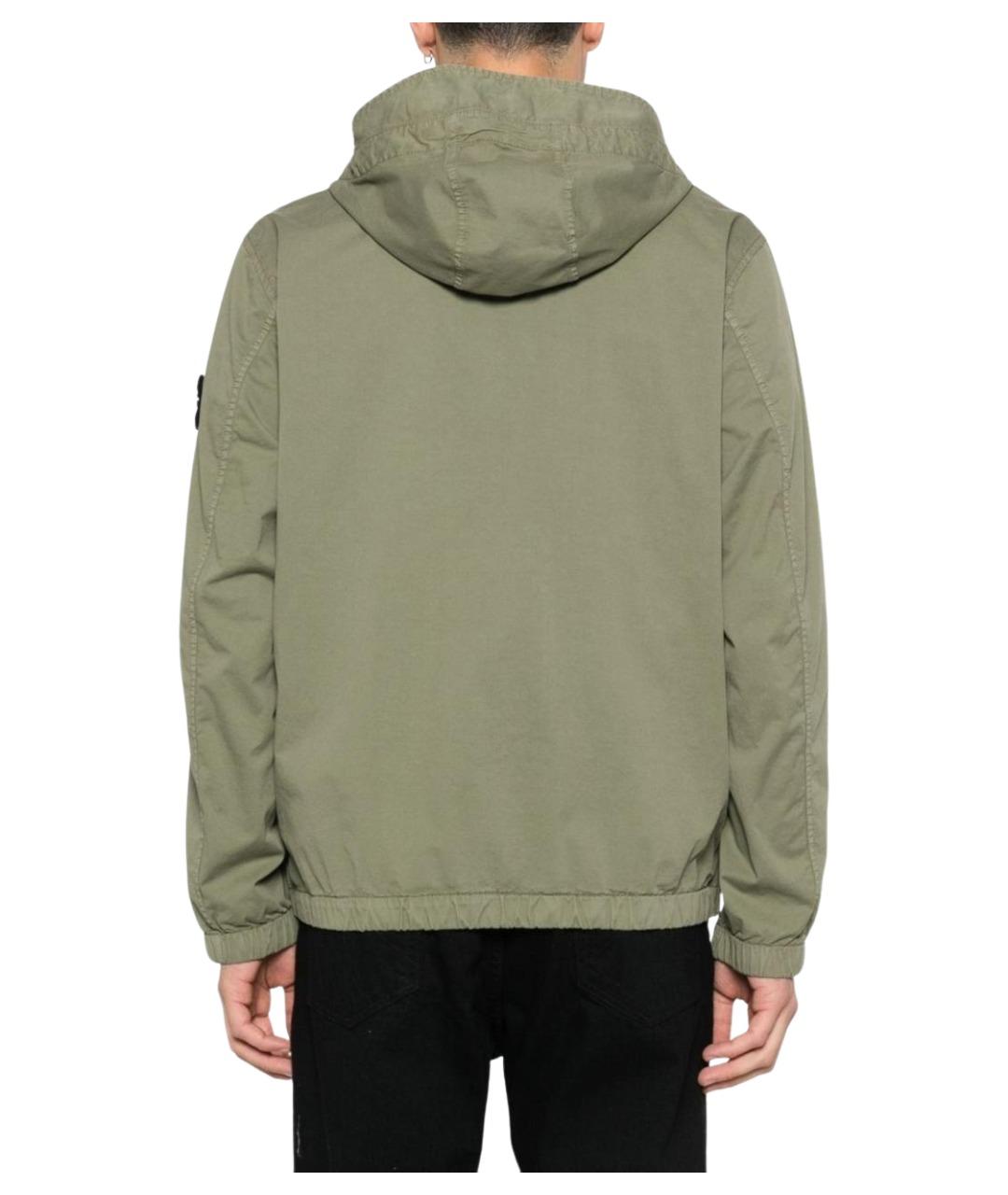 STONE ISLAND Хаки хлопковая куртка, фото 6