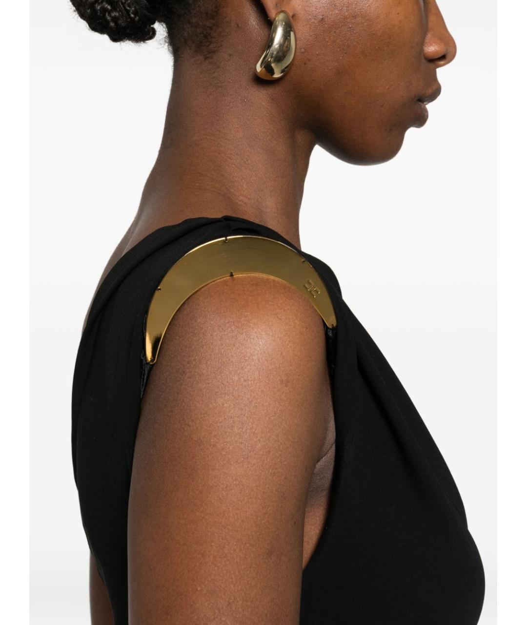 ELISABETTA FRANCHI Черное вискозное боди, фото 2