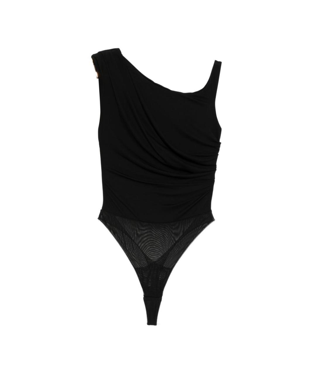 ELISABETTA FRANCHI Черное вискозное боди, фото 1