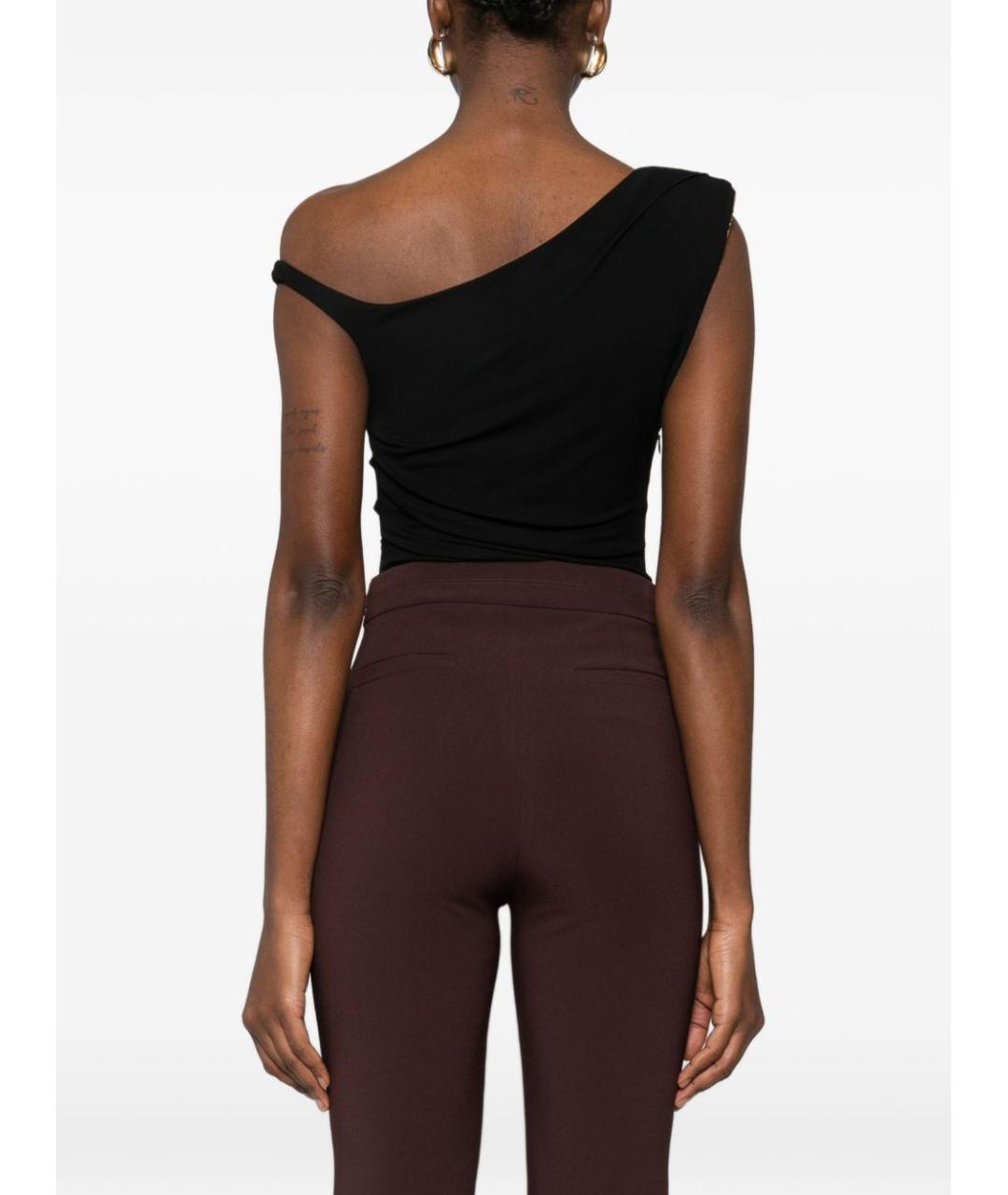 ELISABETTA FRANCHI Черное вискозное боди, фото 4