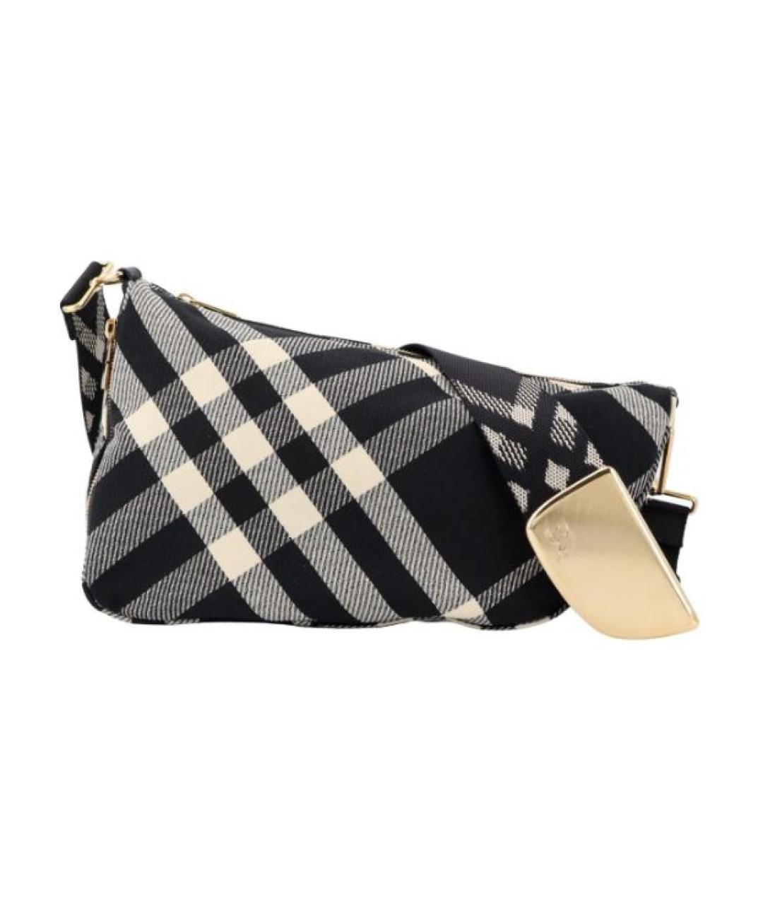 BURBERRY Черная тканевая сумка через плечо, фото 1