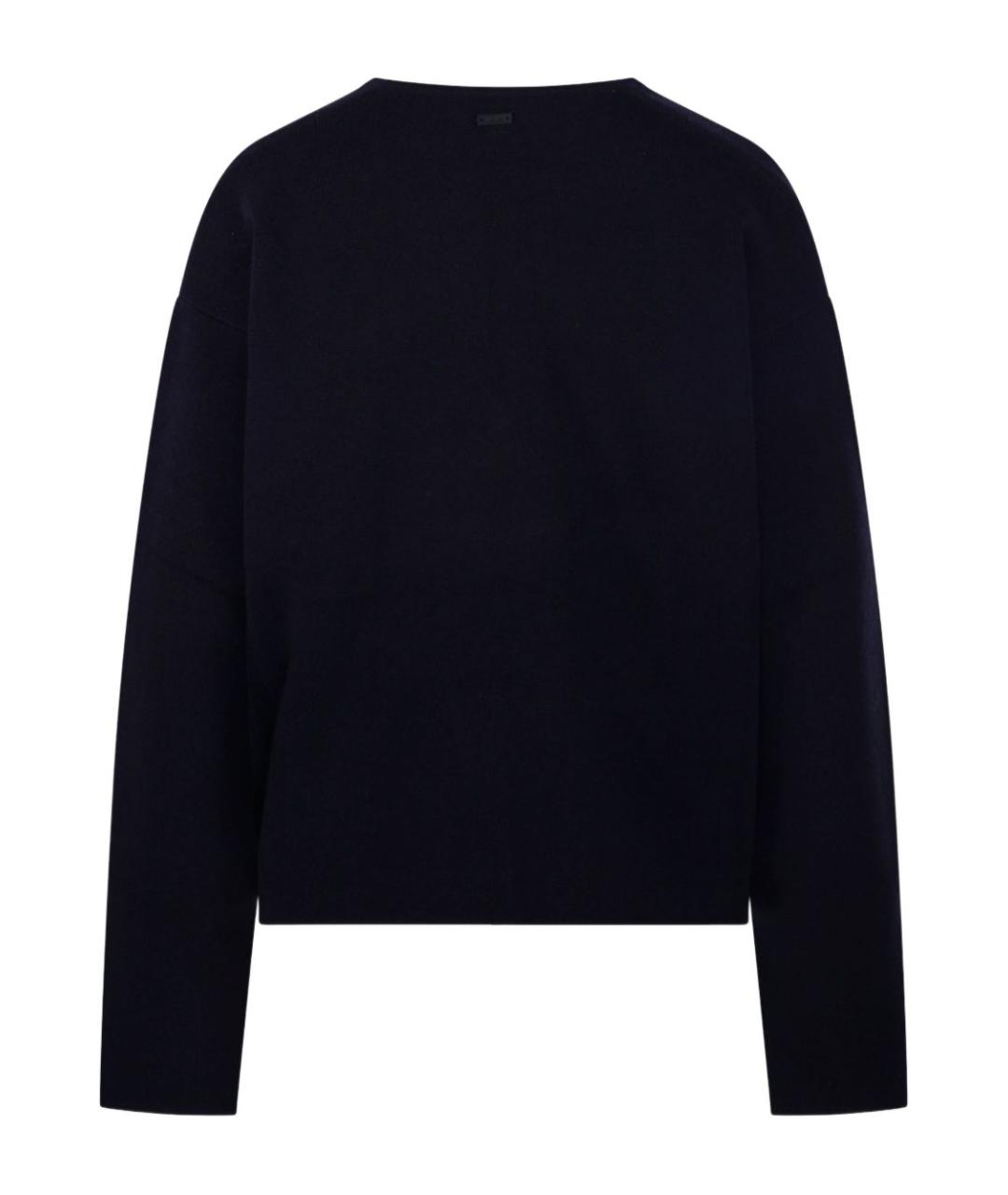 MAX MARA Темно-синий шерстяной джемпер / свитер, фото 2