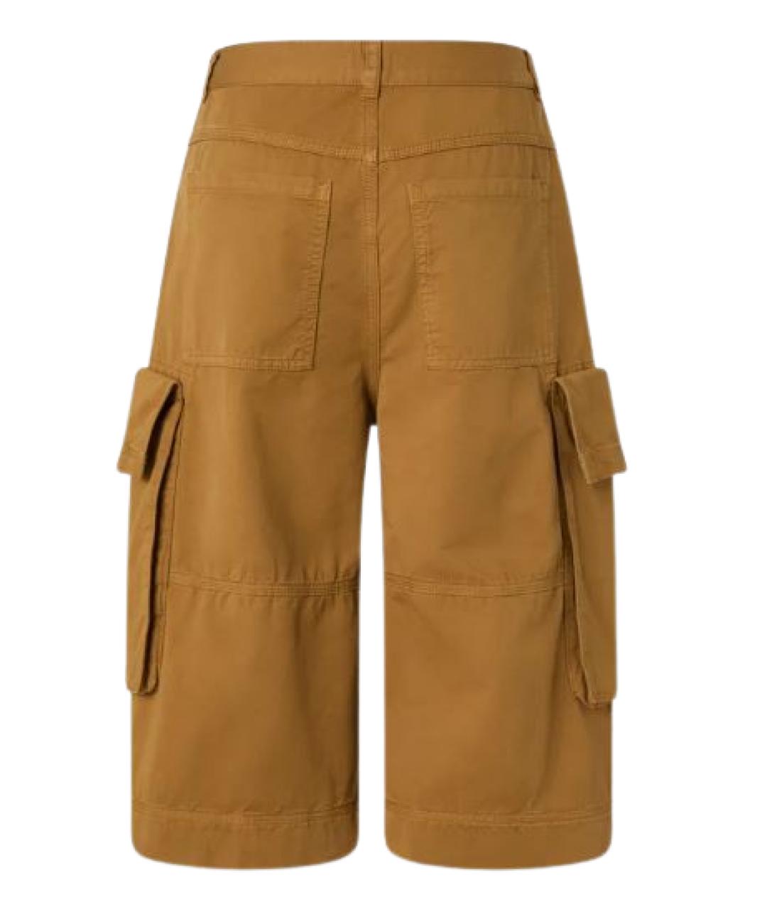 PINKO Коричневые хлопковые кюлоты, фото 2