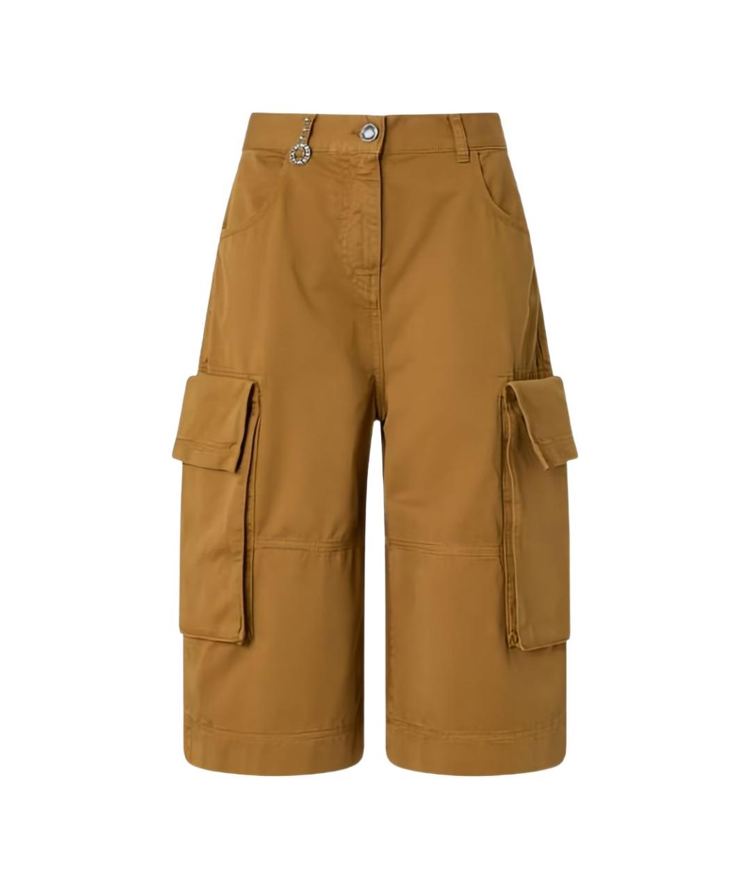 PINKO Коричневые хлопковые кюлоты, фото 3