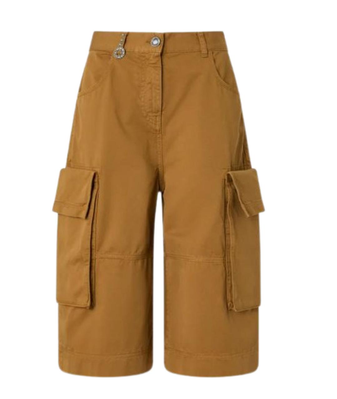 PINKO Коричневые хлопковые кюлоты, фото 1