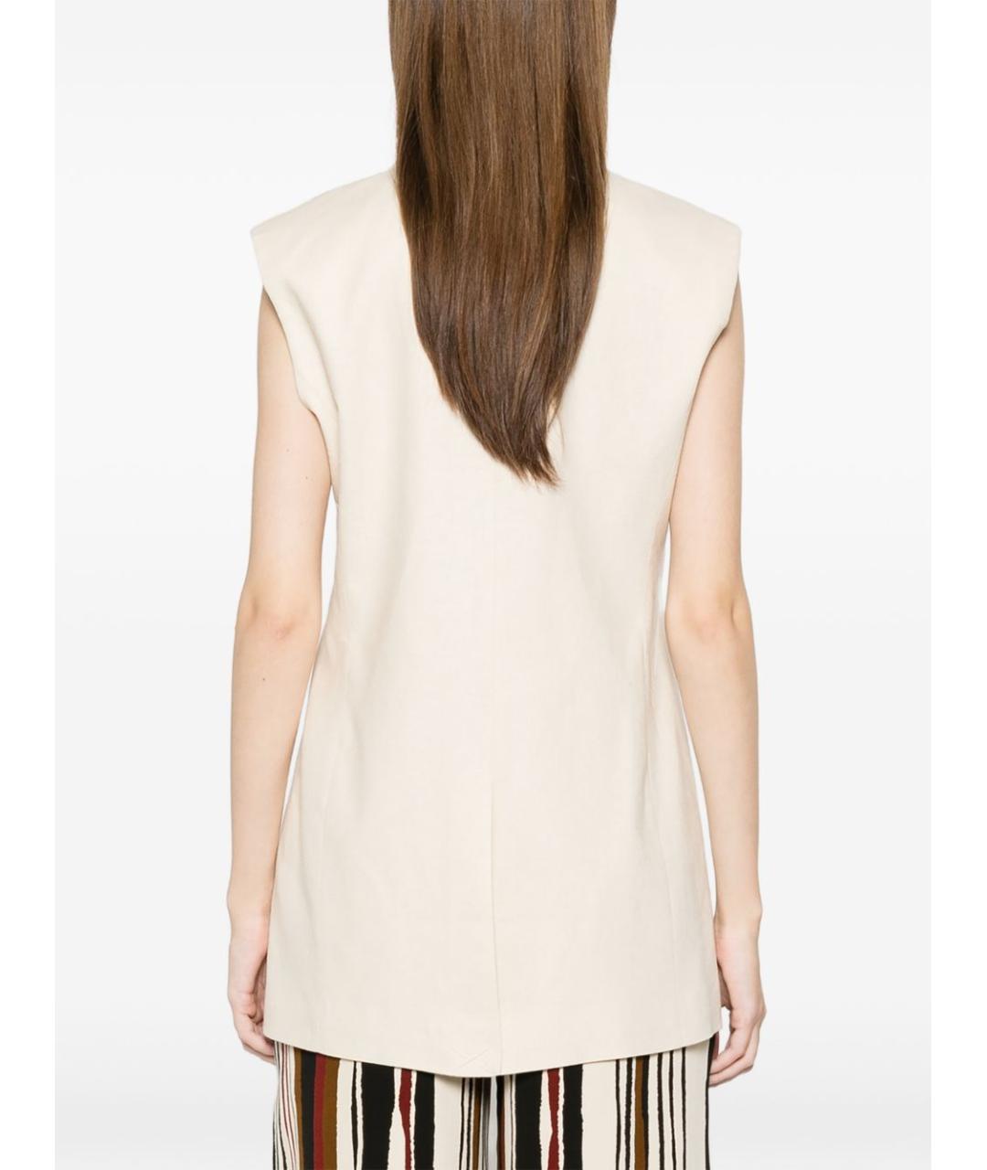 TWIN-SET Бежевый жилет, фото 5