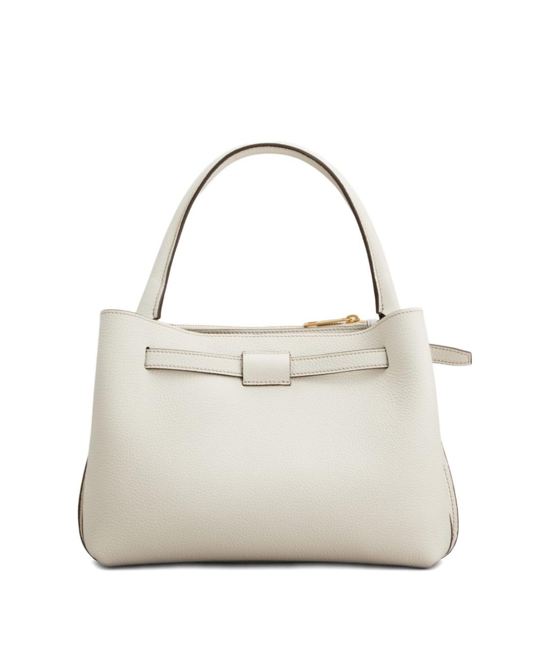 TOD'S Белая кожаная сумка тоут, фото 2