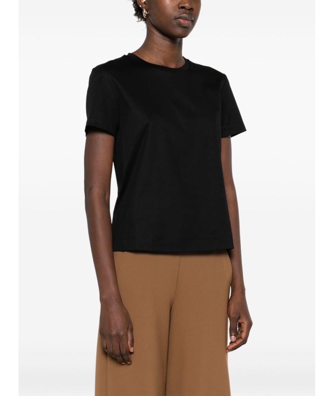 MAX MARA Черная хлопковая футболка, фото 6