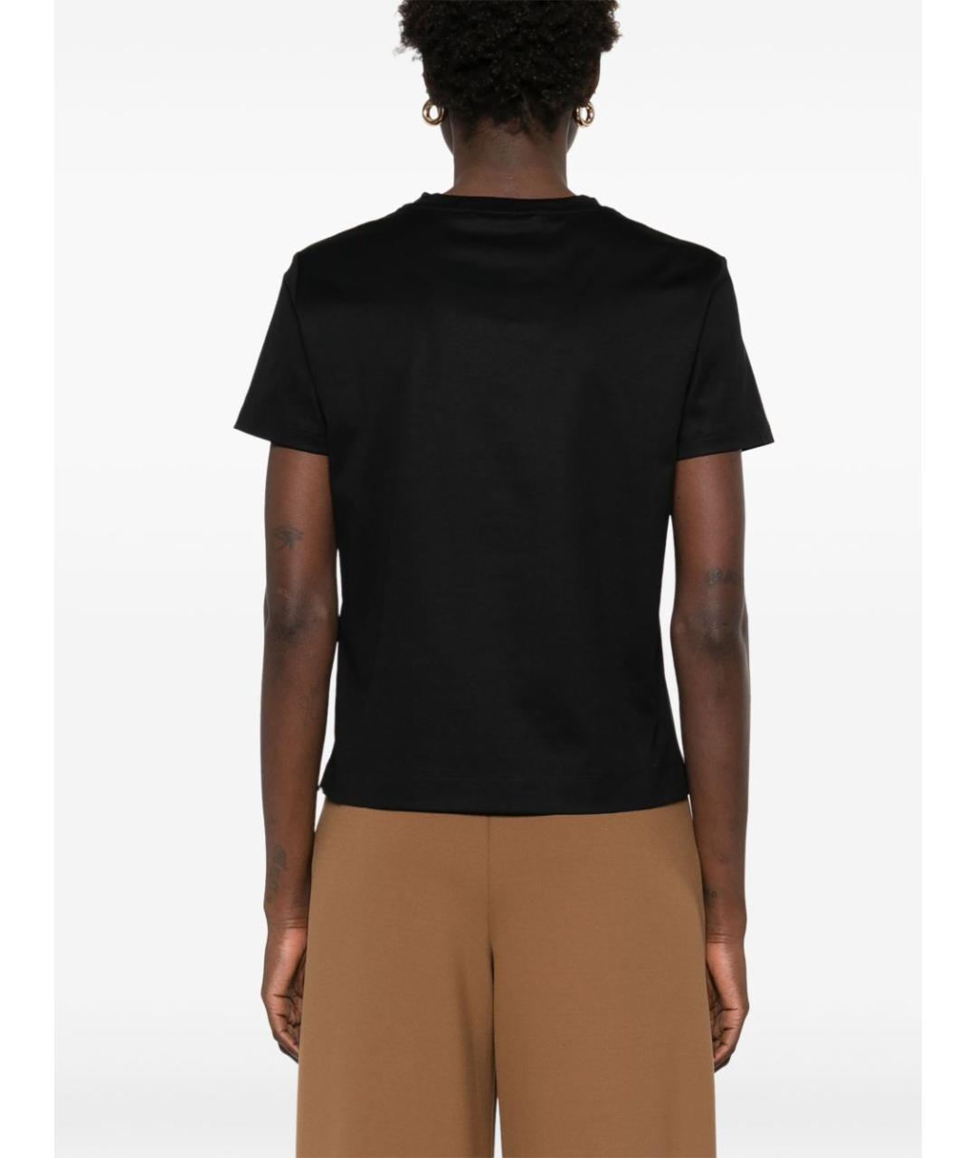 MAX MARA Черная хлопковая футболка, фото 7