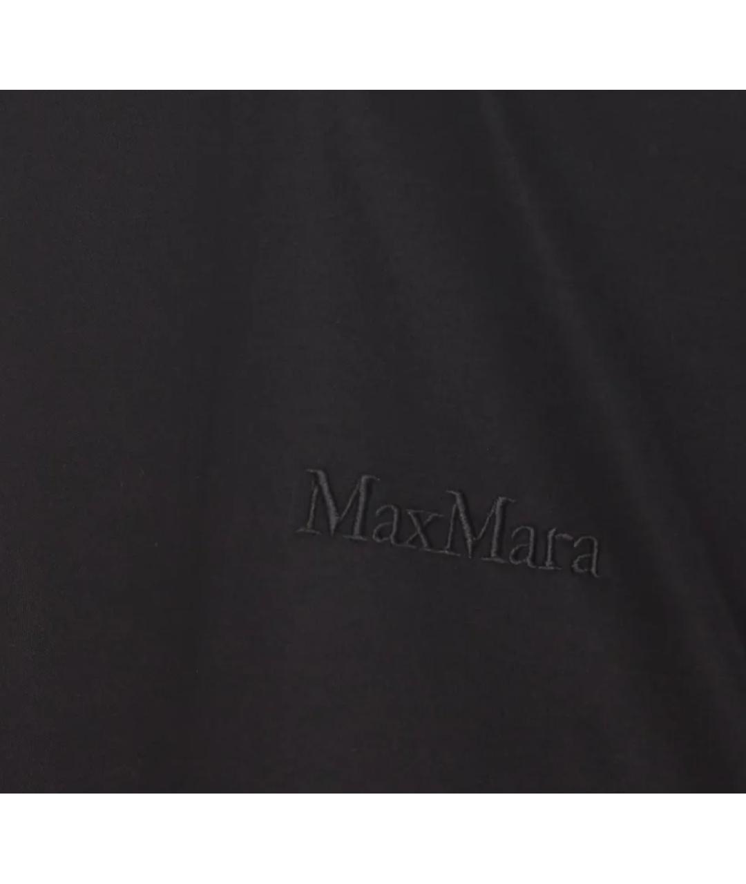 MAX MARA Черная хлопковая футболка, фото 3