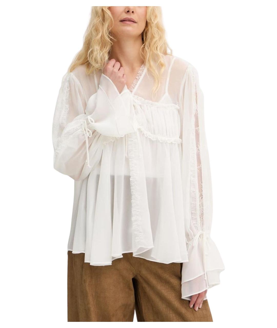 PINKO Белая полиэстеровая блузы, фото 1