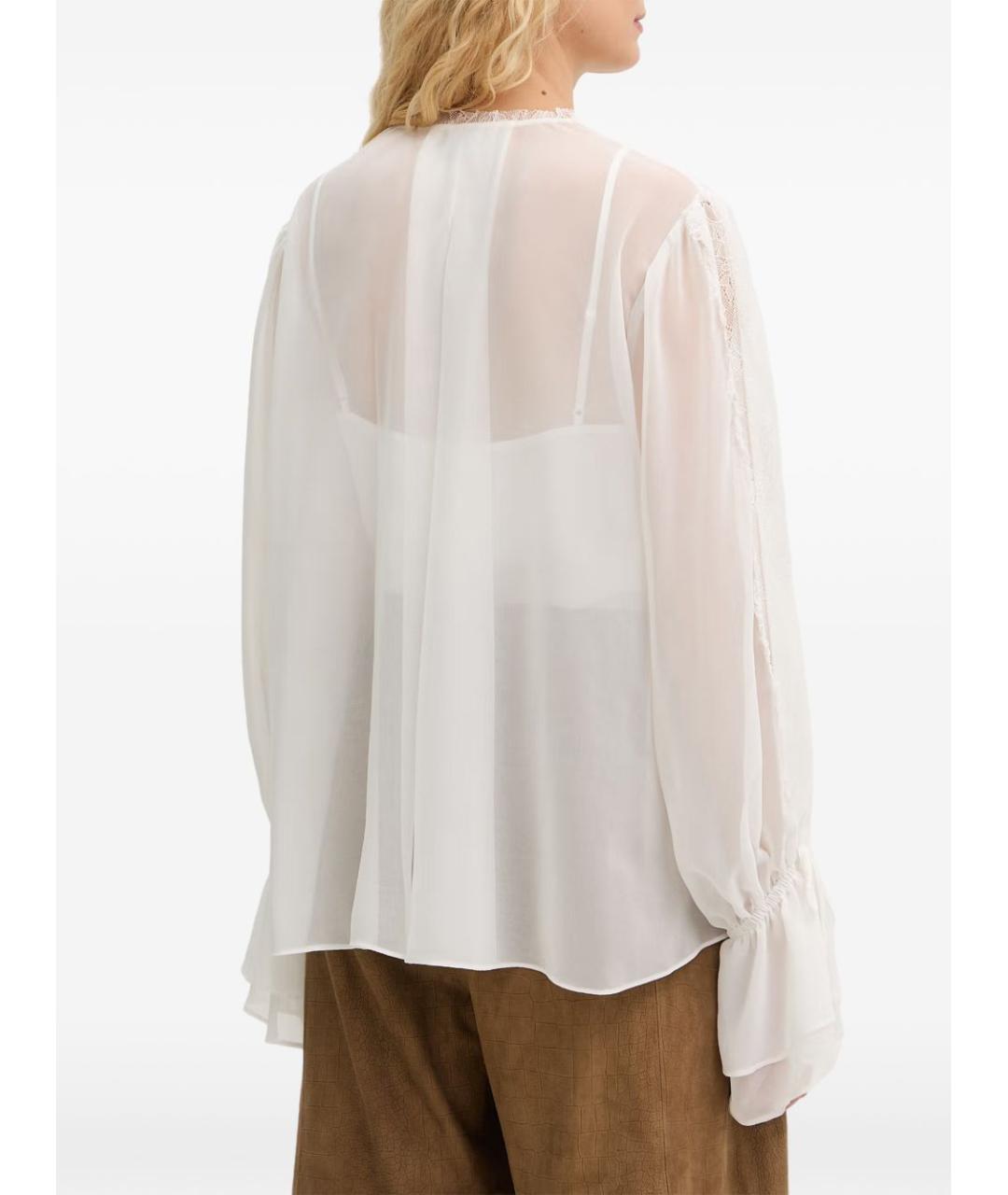 PINKO Белая полиэстеровая блузы, фото 5