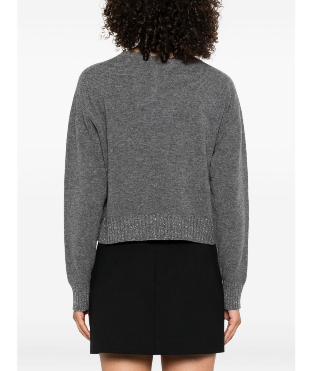 TWIN-SET Серый шерстяной джемпер / свитер, фото 3