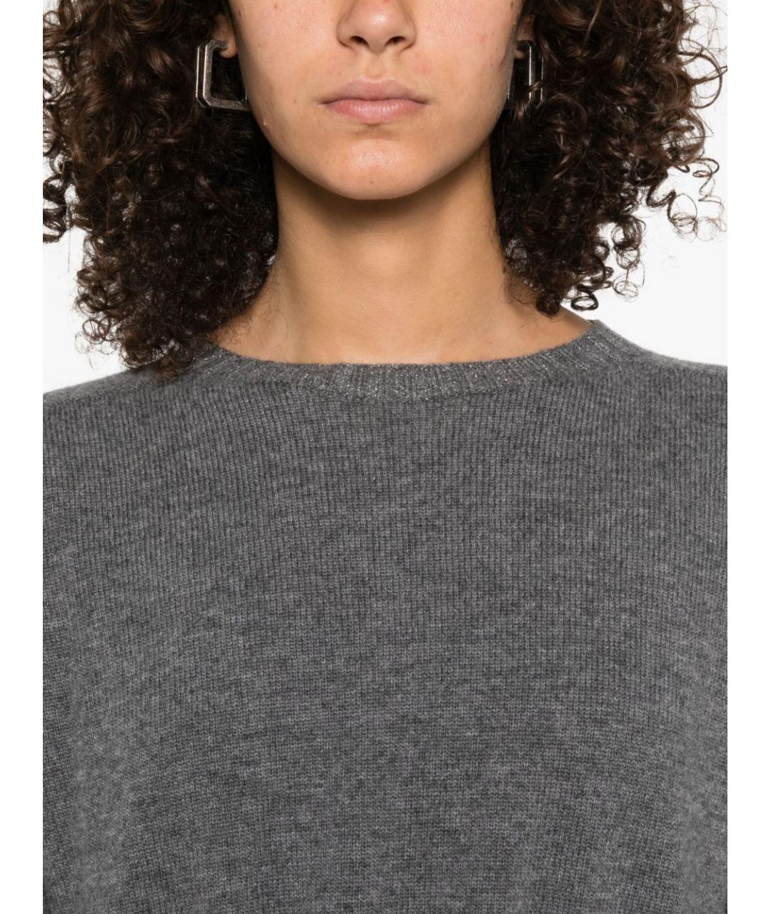 TWIN-SET Серый шерстяной джемпер / свитер, фото 4