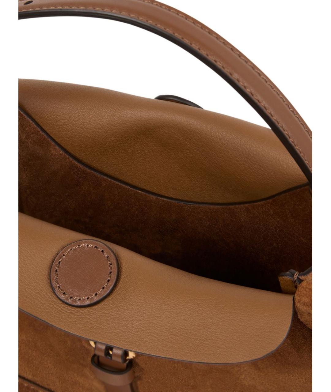 ETRO Коричневая замшевая сумка через плечо, фото 4