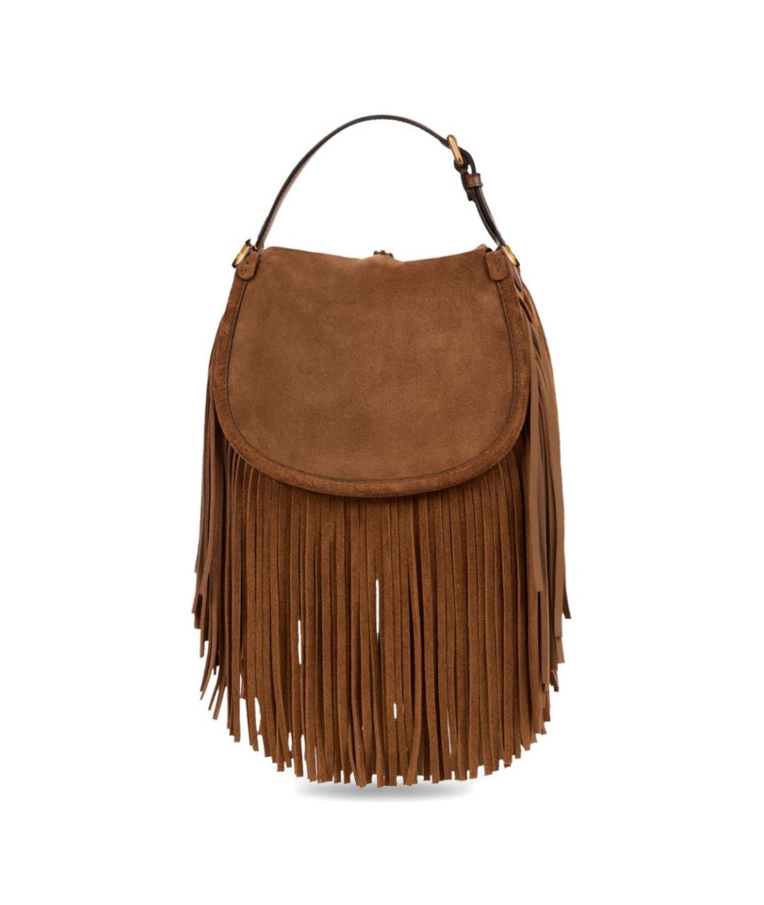 ETRO Коричневая замшевая сумка через плечо, фото 2