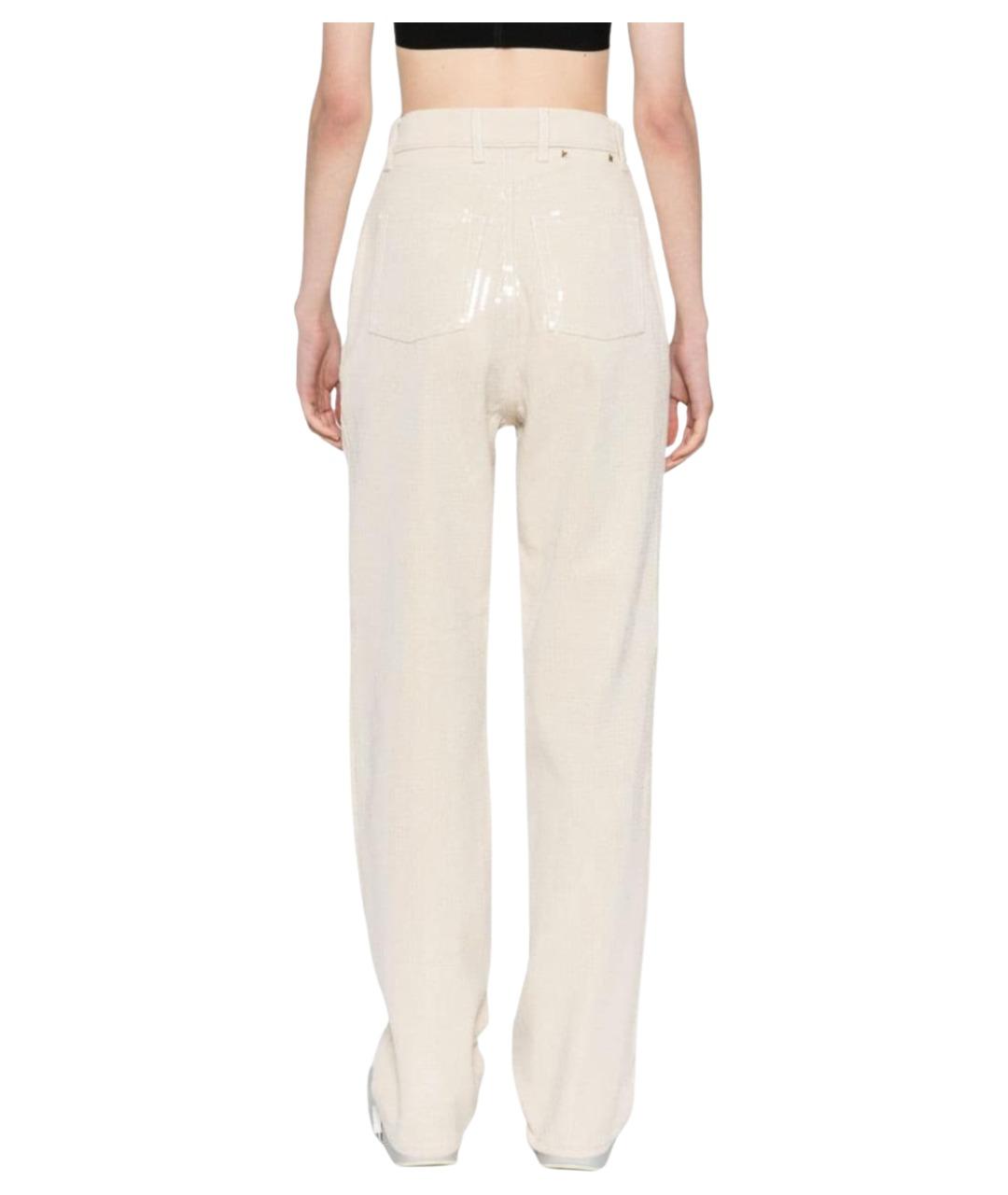 GOLDEN GOOSE DELUXE BRAND Бежевые прямые джинсы, фото 3