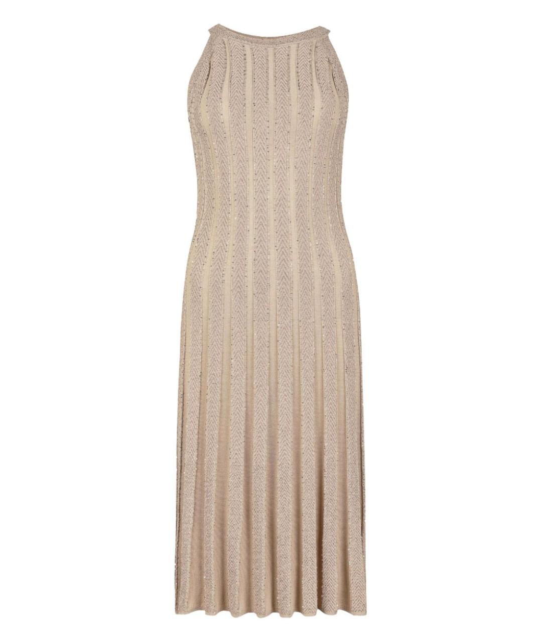 D.EXTERIOR Бежевое вискозное повседневное платье, фото 1