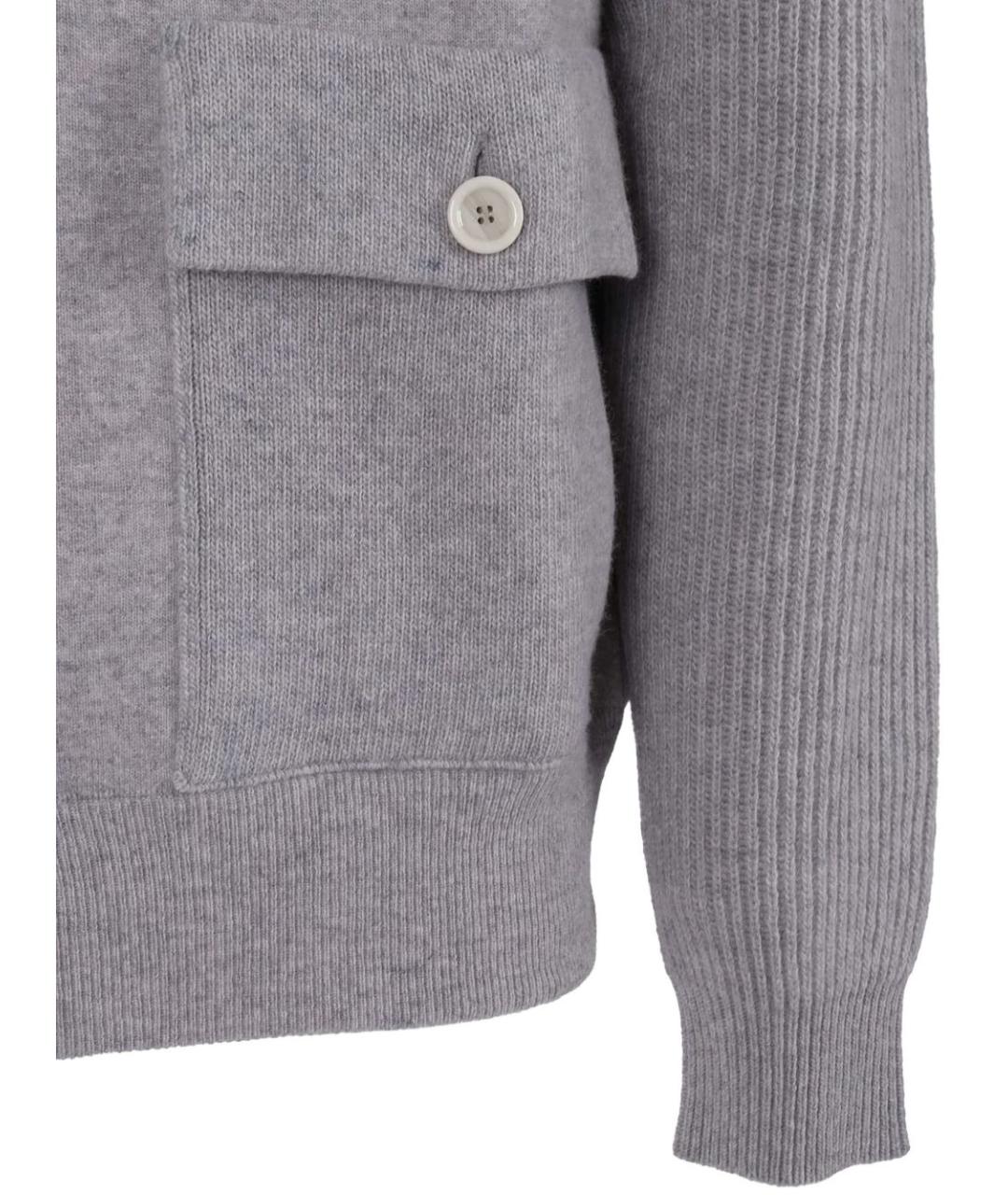 LARDINI Серое шерстяное пальто, фото 3