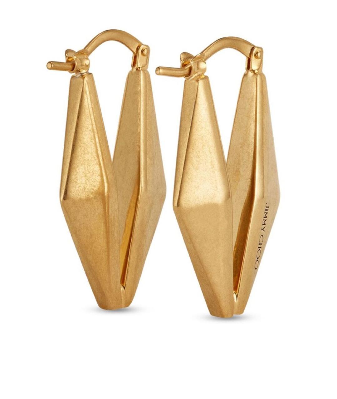 JIMMY CHOO Золотые латунные серьги, фото 2