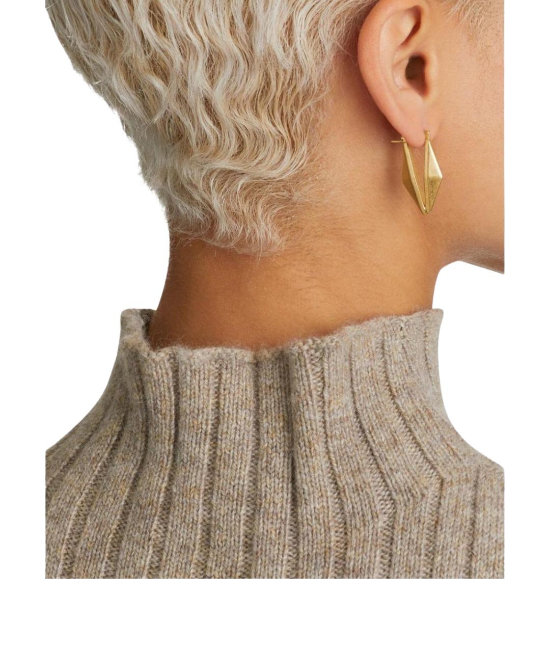 JIMMY CHOO Золотые латунные серьги, фото 4