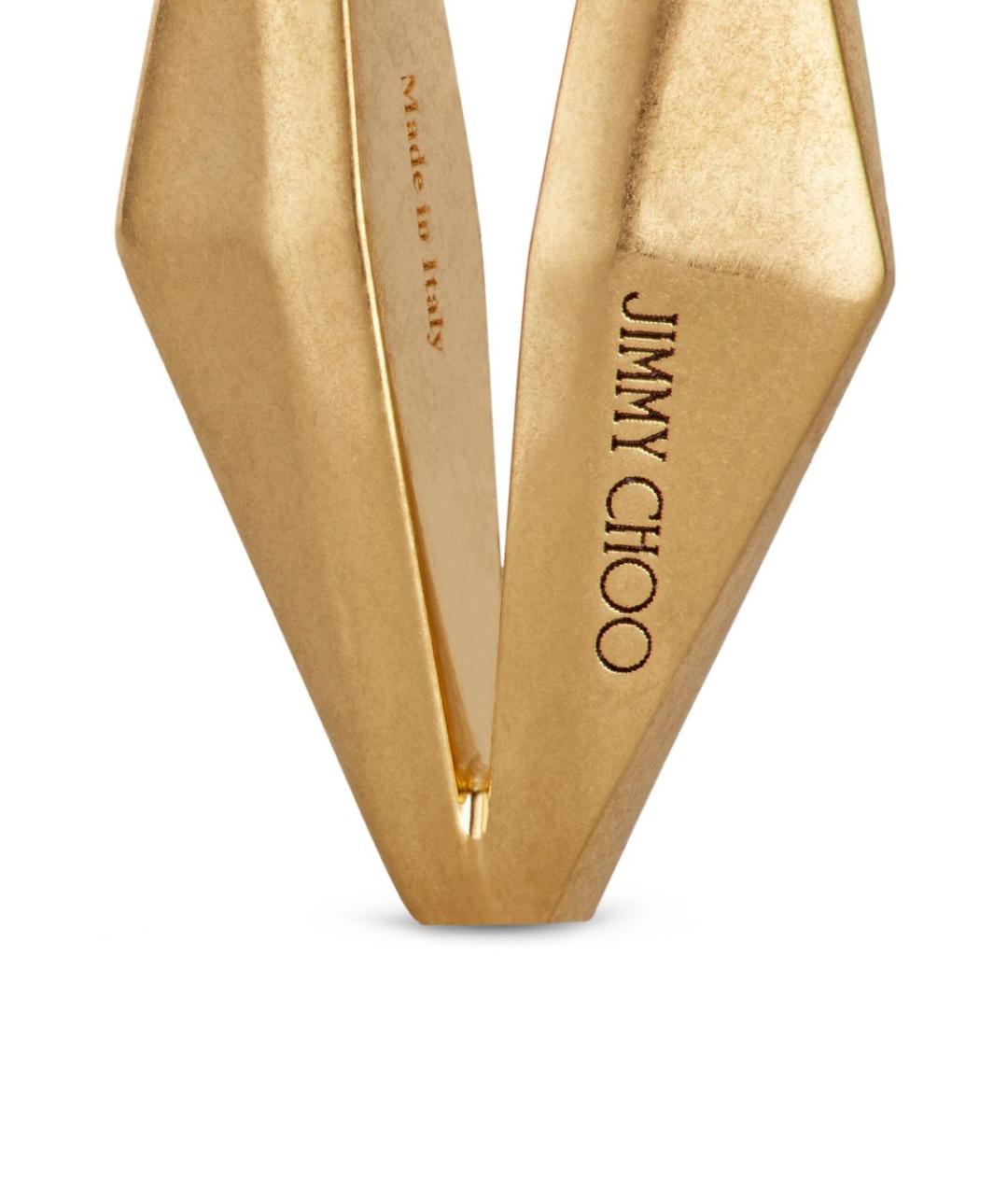 JIMMY CHOO Золотые латунные серьги, фото 5