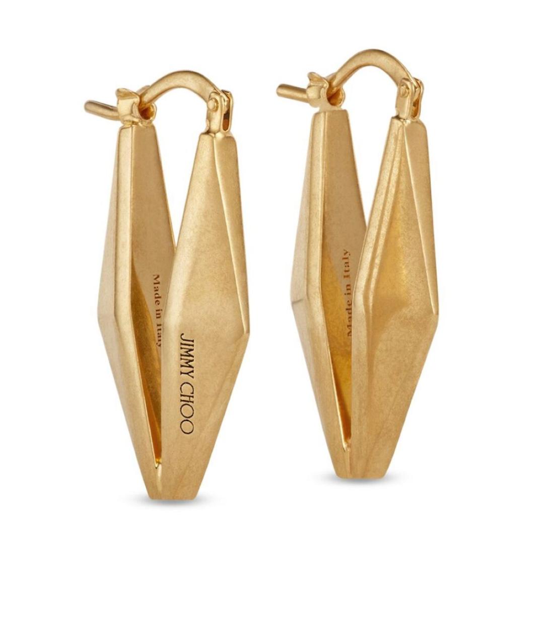 JIMMY CHOO Золотые латунные серьги, фото 3