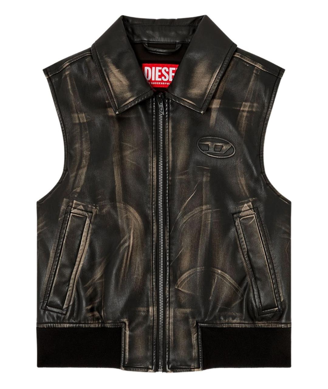 DIESEL Коричневый полиэстеровый жилет, фото 1