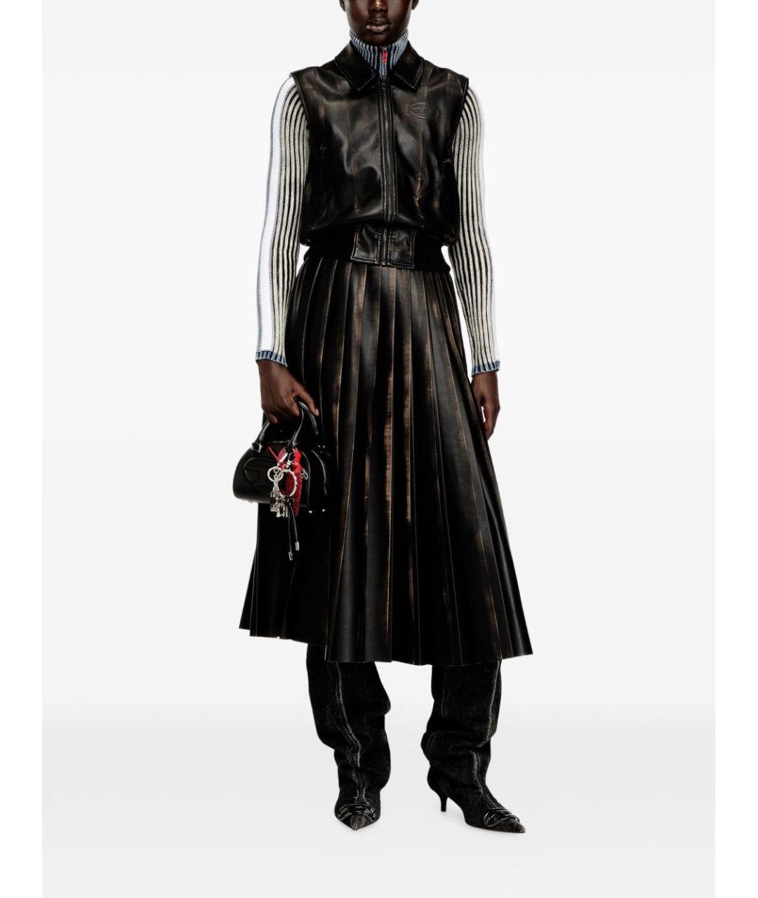 DIESEL Коричневый полиэстеровый жилет, фото 4