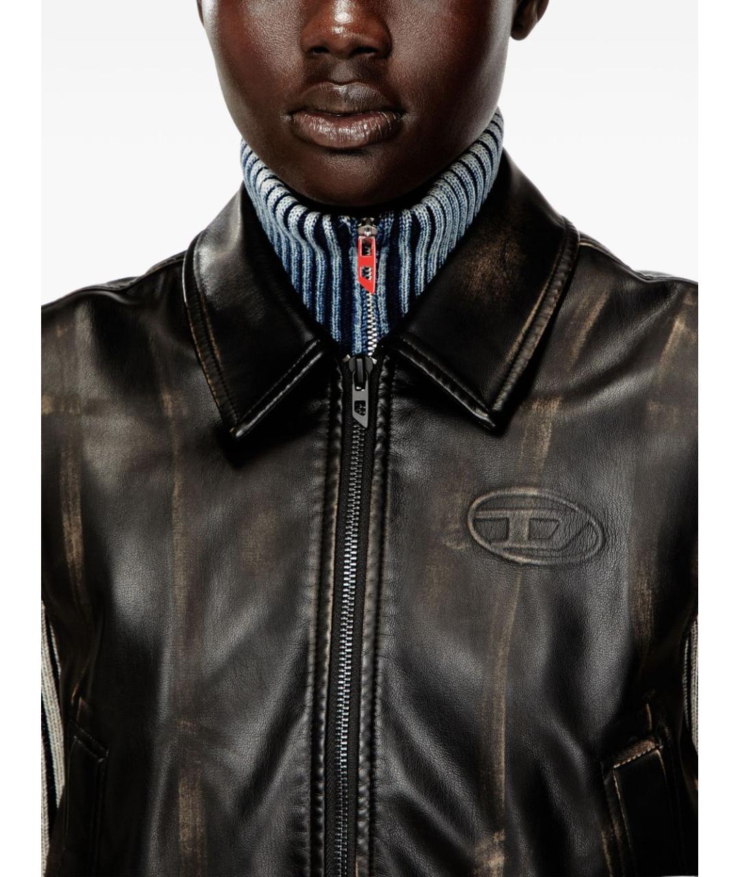 DIESEL Коричневый полиэстеровый жилет, фото 3