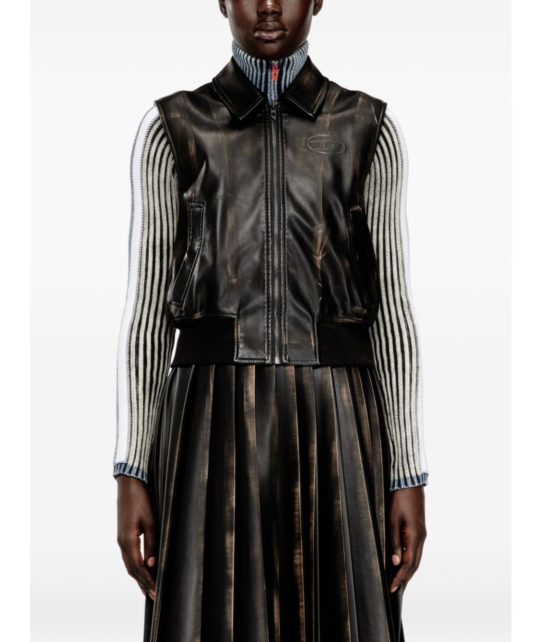 DIESEL Коричневый полиэстеровый жилет, фото 2