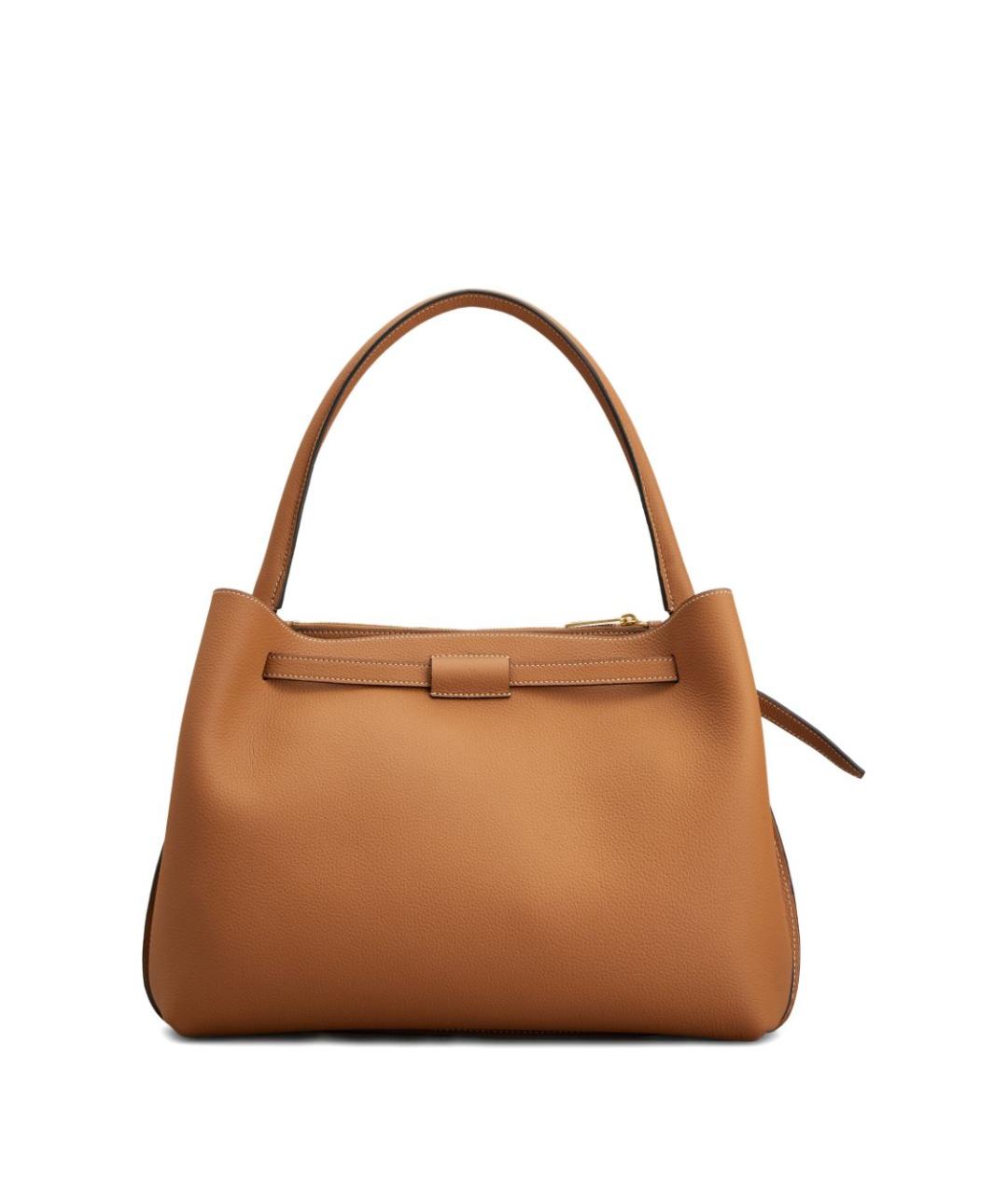 TOD'S Коричневая кожаная сумка тоут, фото 4