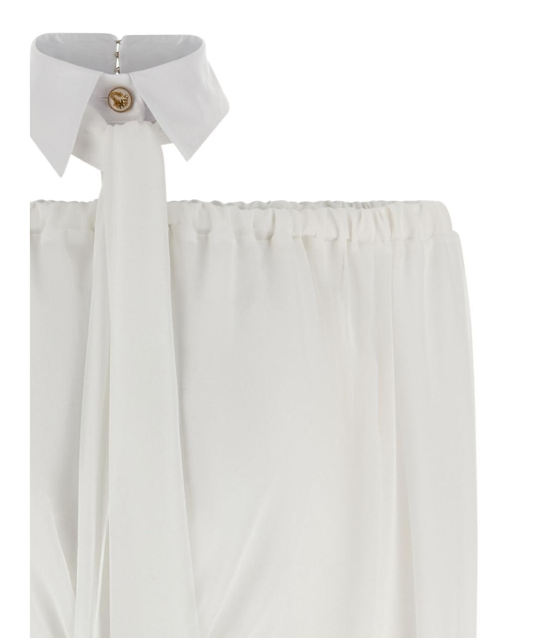 ELISABETTA FRANCHI Бежевая полиэстеровая блузы, фото 2