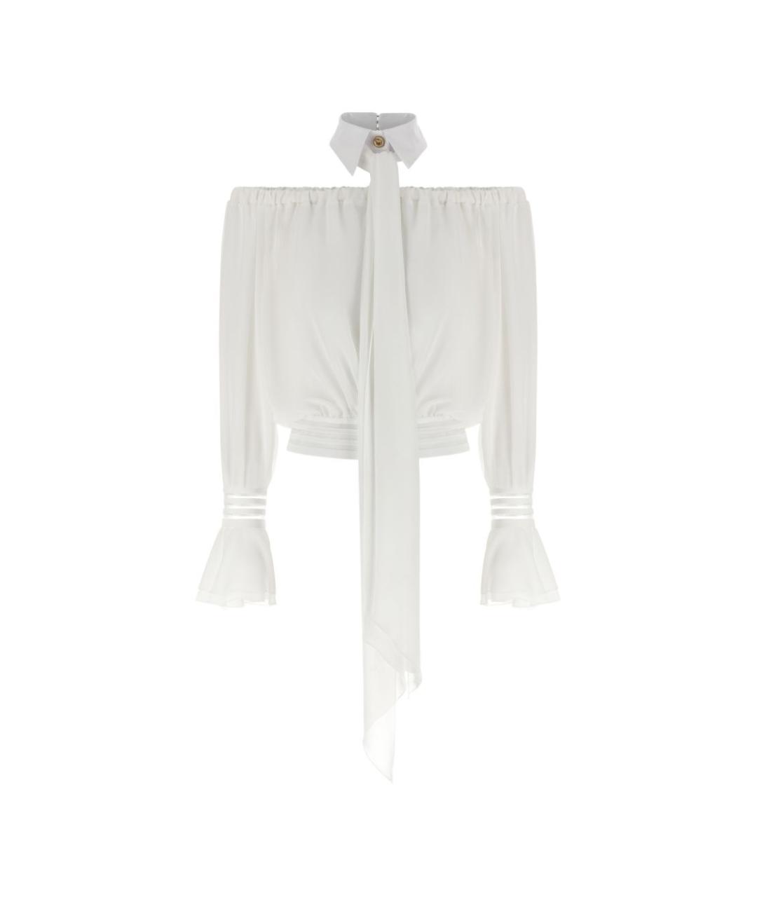 ELISABETTA FRANCHI Бежевая полиэстеровая блузы, фото 1